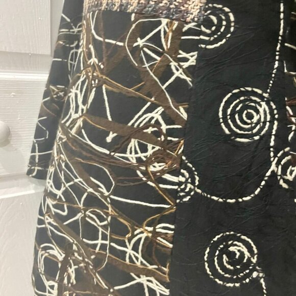 COAT BLAZER RARE Y2K FOREST GRUNGE SCRIBBLE PATTERN YARN RITUAL AESTHETIC R - Picture 6 of 17